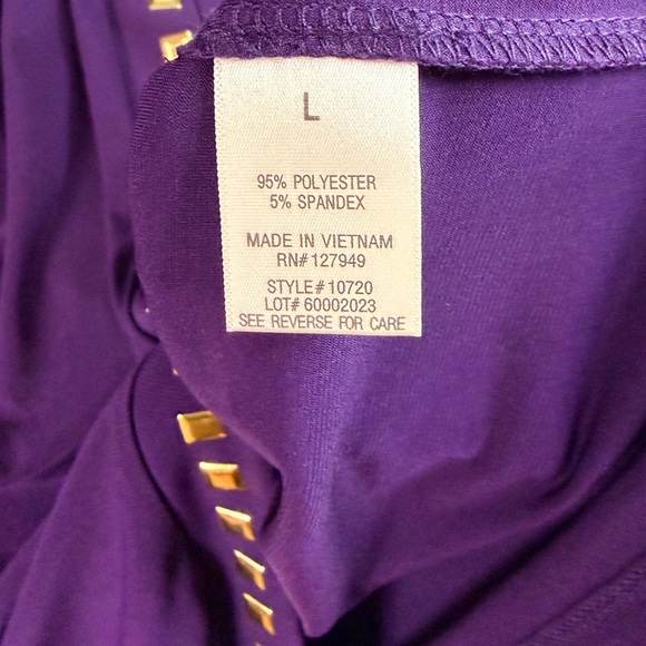 Emma & Michele Purple Studded Sheath Dress L Cocktail / Date Night / Wedding - Picture 5 of 7